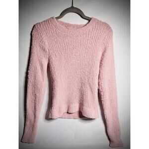 Rue21 Dusty Pink Fuzzy Long Sleeve Sweater
